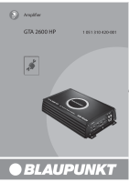 Blaupunkt GTA-2600-HP - Owners Manual